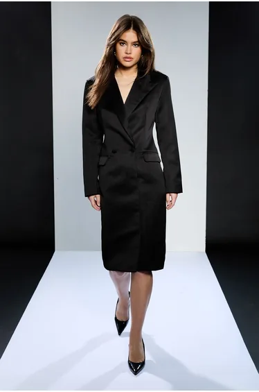 Runway 1.8.1.8 Satin Double Breasted Blazer Dress