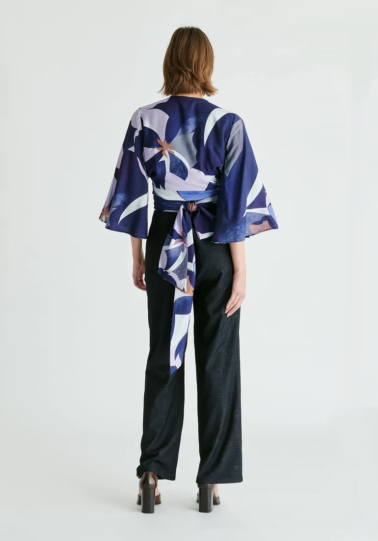 Kimono Wrap Blouse - 3