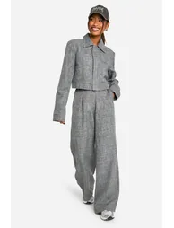 Extreme Wide Leg Tailored Trousers - slate grey - 2