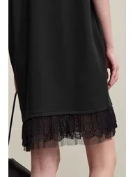 Lace Patchwork Drop Shoulder Dress - 4