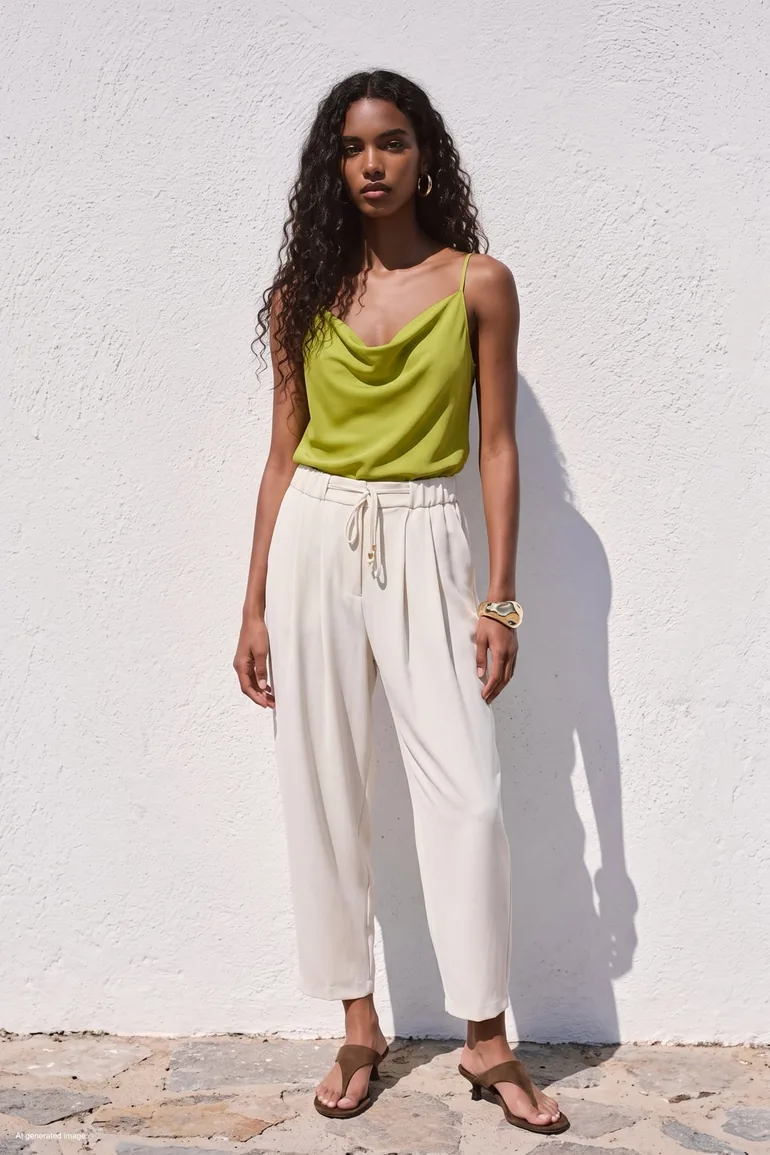 Strappy Collar Blouse