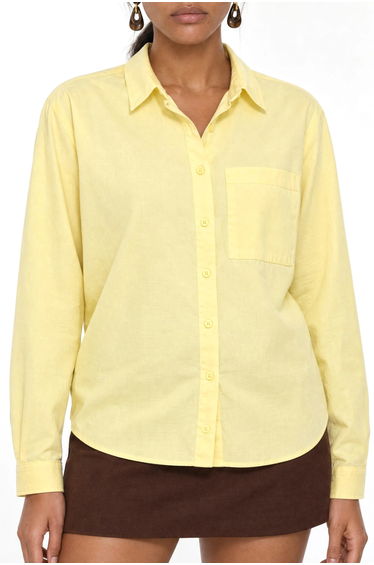 Mixray Long Sleeve Button-Up Shirt with Pocket product thumbnail 4