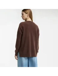Round Neck Cashmere Jumper/Sweater with Loose Fit in Fine Knit - 4