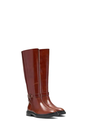 Clarks Previa Bit Leather Boots Tan