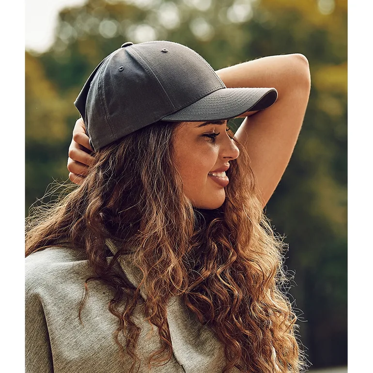 Flexfit Unisex Curved Classic Snapback Cap - Black - 2
