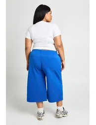 Plus Washed 3/4 Longline Jogger Jorts - cobalt - 3