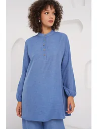 Linen Tunic Trousers Double Suit - 1