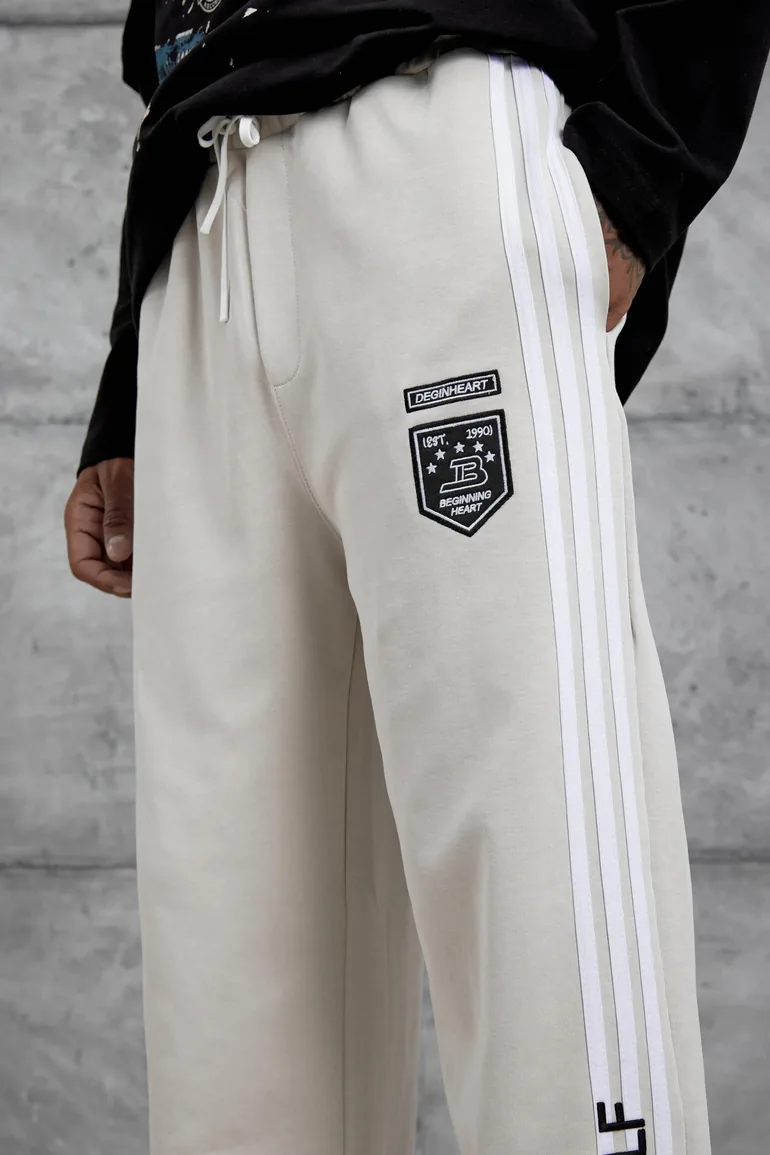 NOMARC Striped Loose Wide-Leg Joggers - 1