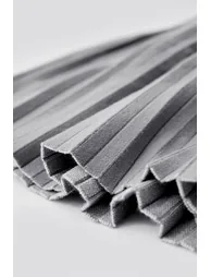 Color Block Pleated Midi Skirt - 8