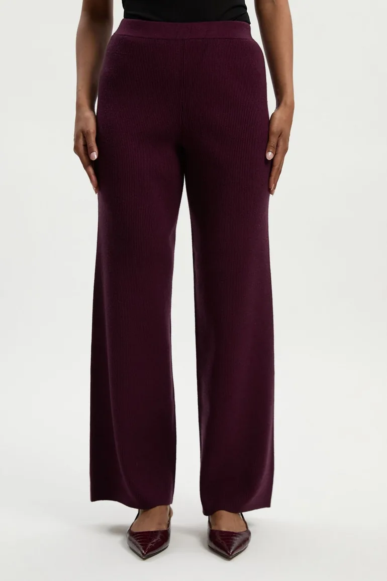 Relaxed Rib Knitted Trouser - 1