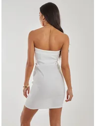 Cut Out Bandeau Bodycon Dress - 3