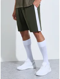 Men Regular Fit Sport Shorts with Side Striped - 1