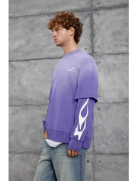 NOMARC Oversized Printed Crew Neck Sweatshirt - 2
