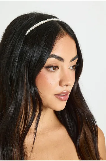 Pearl Detail Headband - pearl