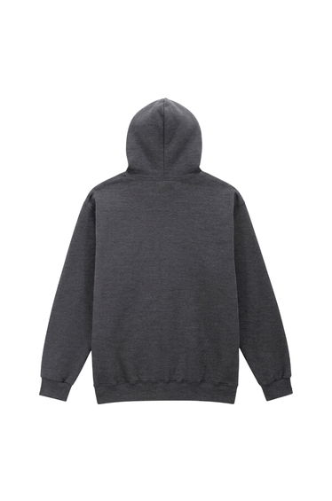 Gildan Unisex Adult Midweight Fleece Hoodie - Heather Black product thumbnail 2