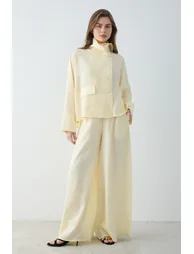 Yellow Woven Bottom&Top Set - Top Set - 2
