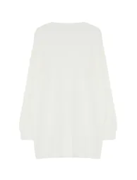 Ecru Selanik Knitted Smock Detailed Knitwear Sweater - 6