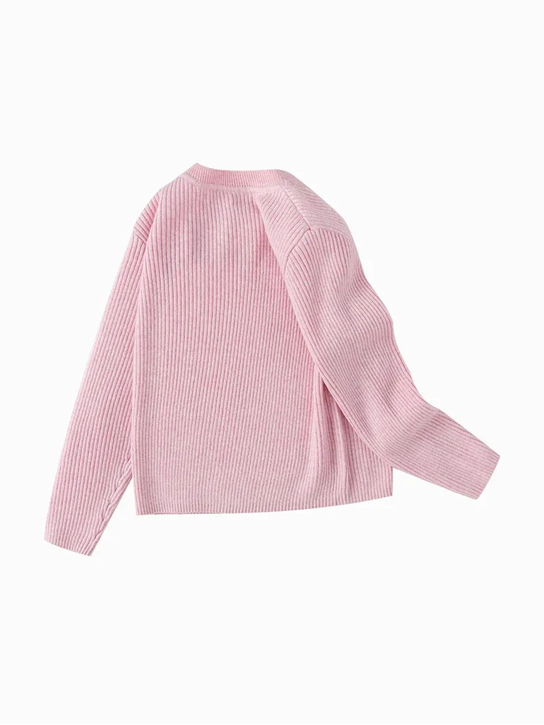 Girls' Knitted Cardigan - 1