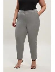 Plus Size Tailored Marl Slim Leg Trouser - 1