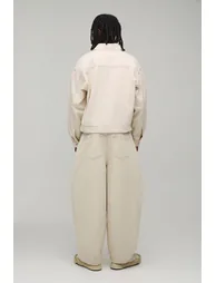 Oversized Denim Co-Ord Jacket - ecru - 1