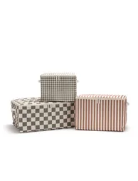 Set of 3 Sunny Polyester Storage Cubes