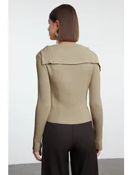 Beige Premium Yarn Knitwear Cardigan - 1