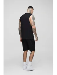 Tall Basic Drop Armhole Tank - black - 1