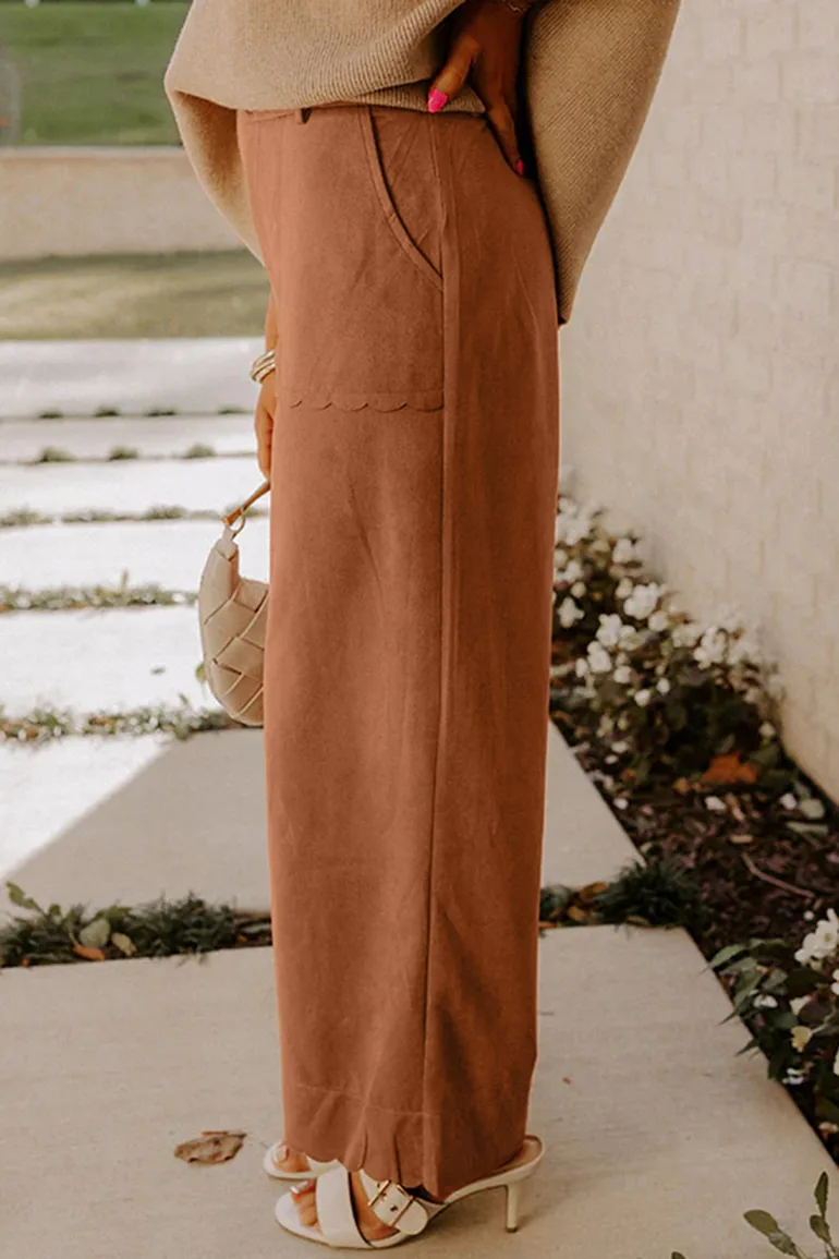 Lvness Thai Curry Scalloped Edge Pocket Full-Length Pant - 4