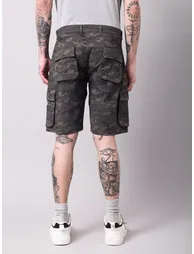 Men Grey Camouflage Print Regular Fit Shorts - 2