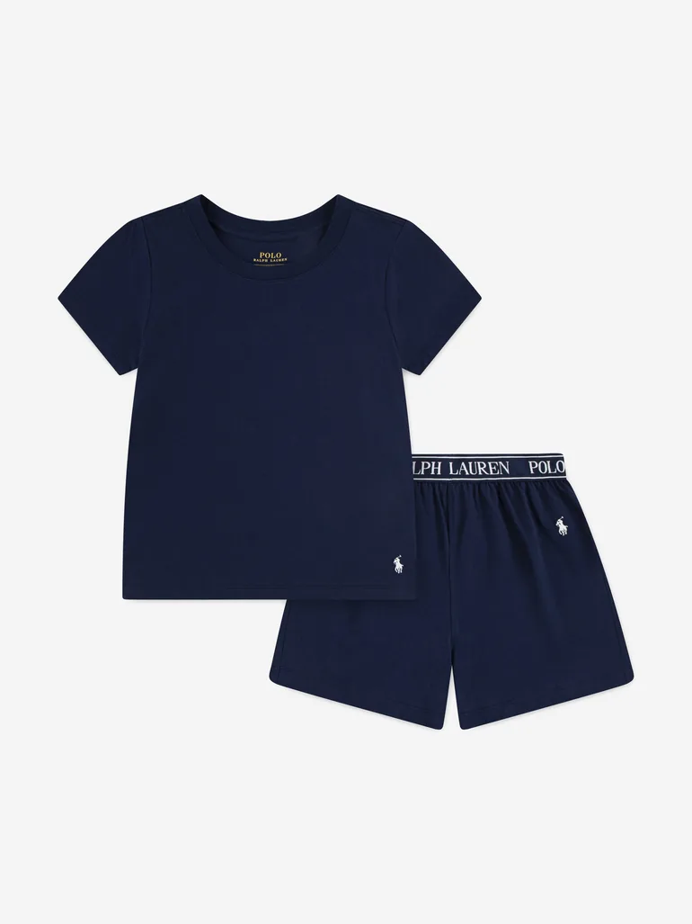 Ralph Lauren Girls Short Pyjama Set in Navy