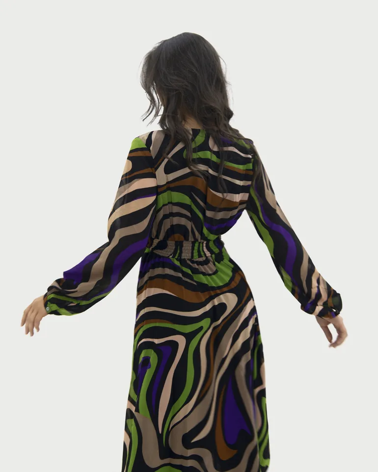 Long multicolored dress - 2