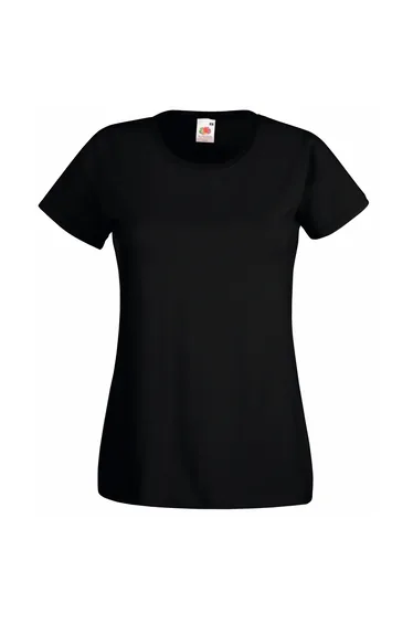 Fruit Of The Loom Ladies/Womens Lady-Fit Valueweight Short Sleeve T-Shirt - Black