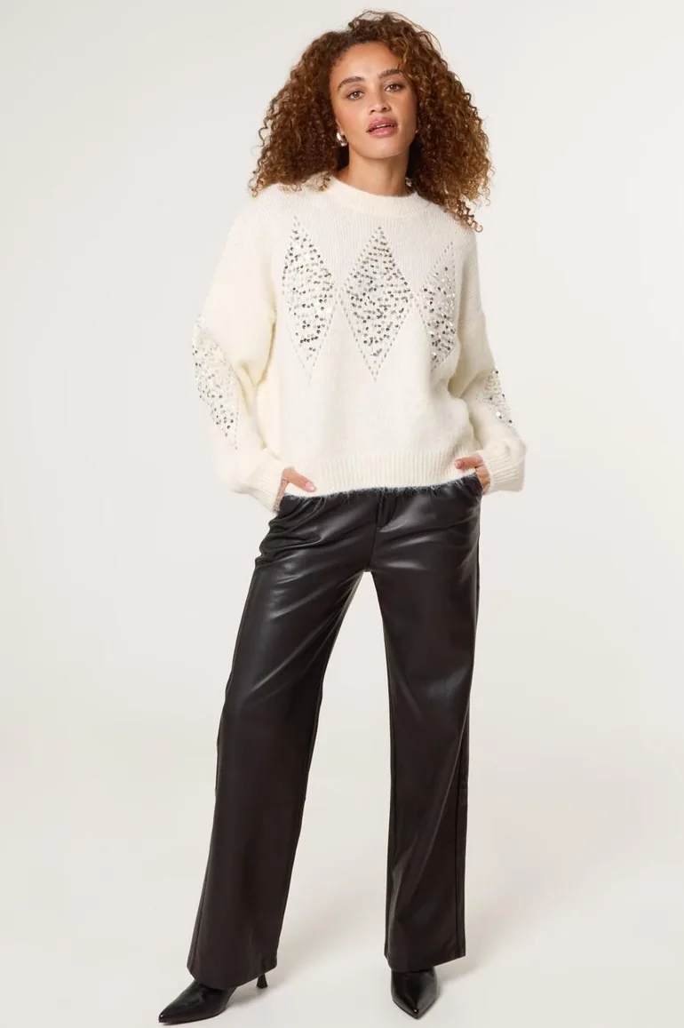 Diamond Sequin Jumper