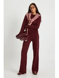 Tall Super Soft Button Cuff Detail Oversized Jumper and Wide Leg Trouser Co-Ord