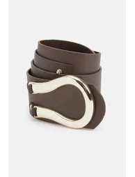 Leather Hardware Detail Waist Belt - 2