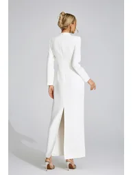 Eluned White Diamond Maxi Dress - 6