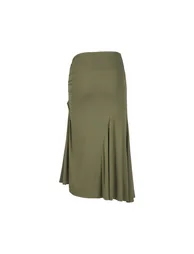Women's Asymmetric Ruched Cool‑Touch Midi Skirt - 3