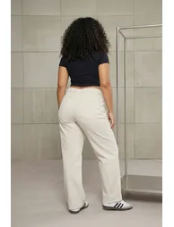Ecru High Waist Regular Length Comofrt/Medium Stretch Plus Size Jeans - 6