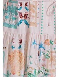 Boho Resort Button-Up Tie-Waist Mini Dress for Road Trips & Cruise Excursions - 10