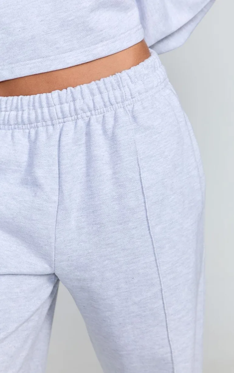 Grey Premium Pintuck Straight Leg Joggers - 3