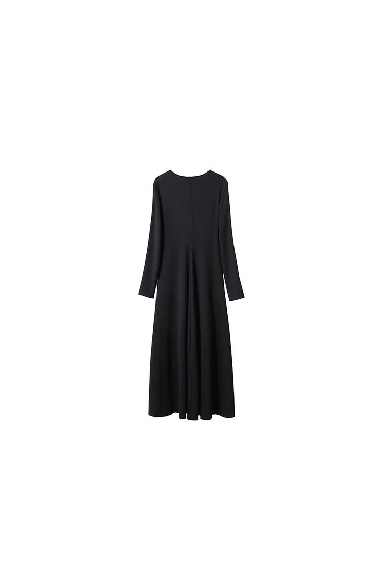 V-neck Waist Dress - 3