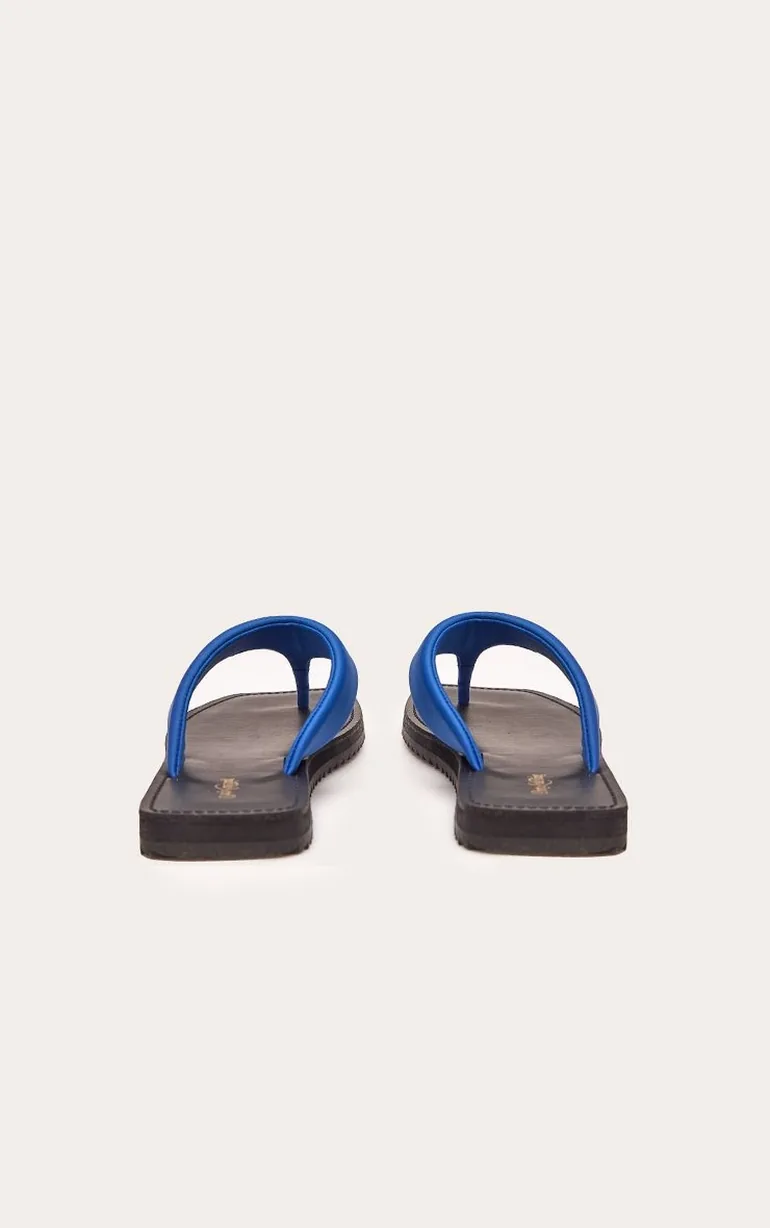 Cobalt Neoprene Padded Toe Thong Sandals - 3