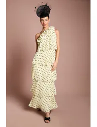 فستان كوست فاشن شيفون متعدد الالوان بكتف واحد