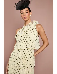 فستان كوست فاشن شيفون متعدد الالوان بكتف واحد - 1