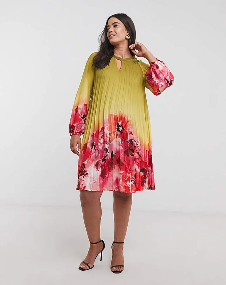 joanna hope ombre pleated dress Joanna Hope Ombre Pleated Dress
