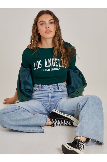Los Angeles Varsity Print Top