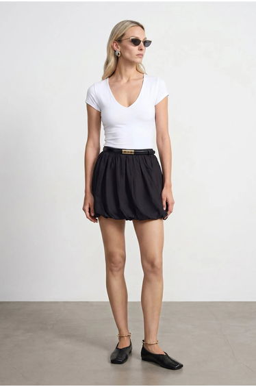 Dilvin Slim Fit V-Neck Knit Blouse