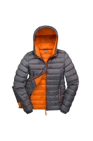Result Urban Womens/Ladies Snow Bird Padded Jacket - Grey/Orange