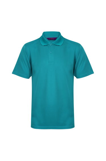 Henbury Mens Coolplus® Pique Polo Shirt - Bright Jade