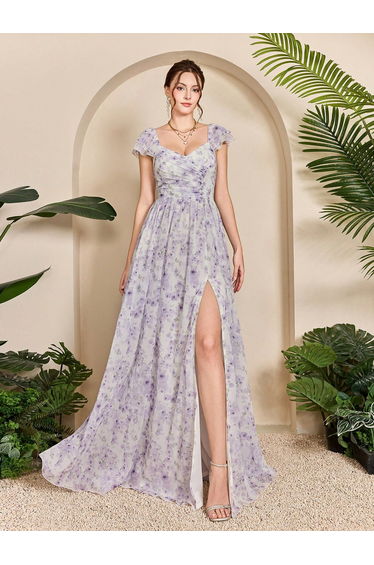 Leely Elegant Sweetheart Sleeveless Evening Gown